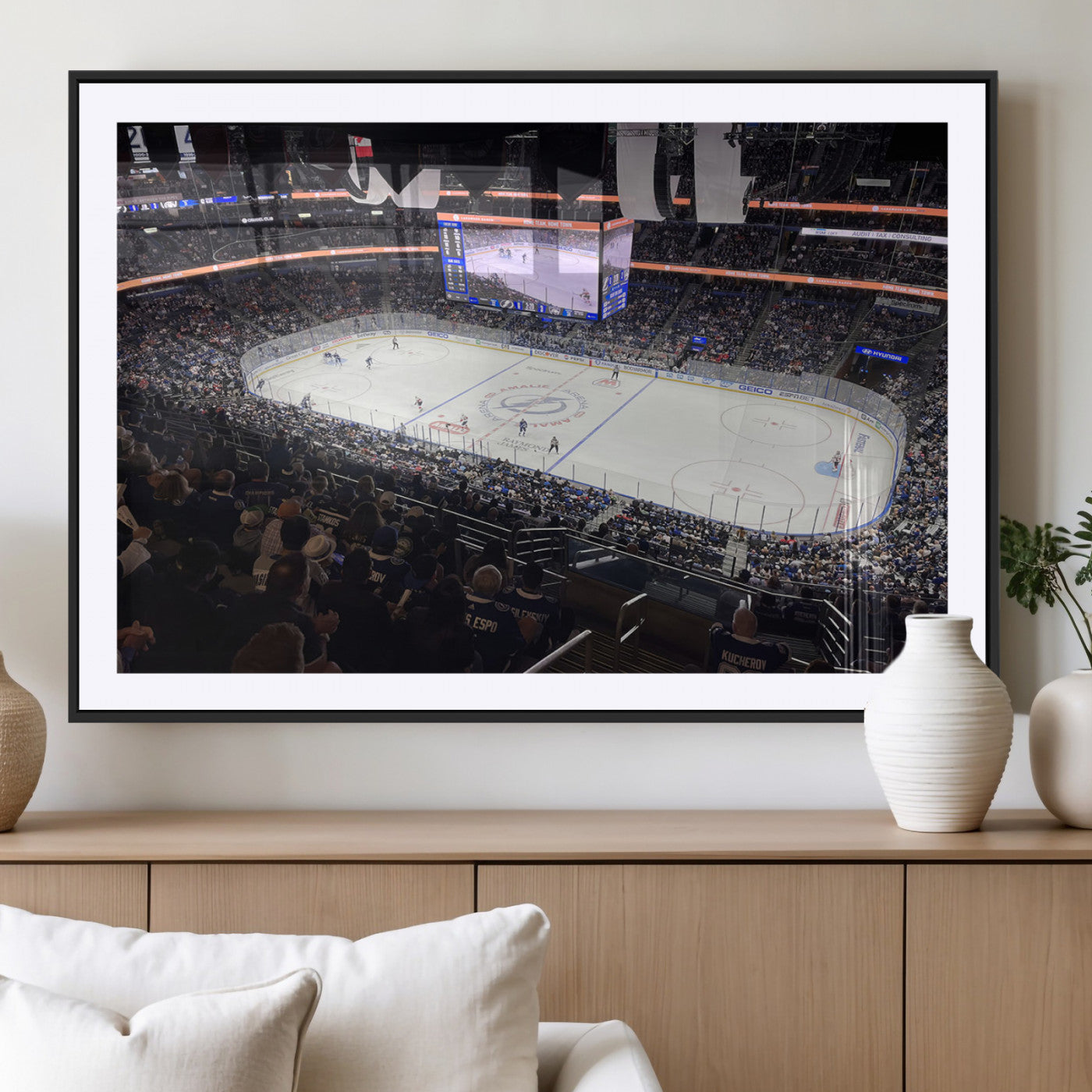 MGC-FP-36x24 - Amalie Arena Florida Wall Art Canvas Print - NHL Hockey Stadium Print