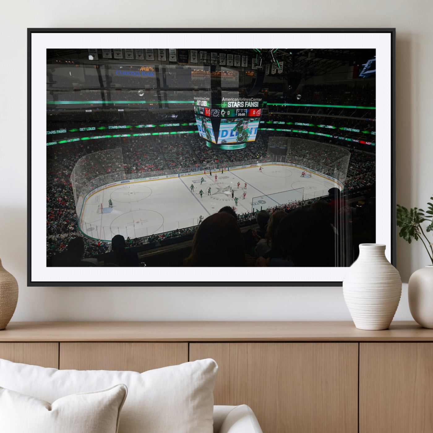 MGC-FP-36x24 - American Airlines Center Dallas Stars Wall Art Canvas Print - Dallas Hockey Arena Stadium Print