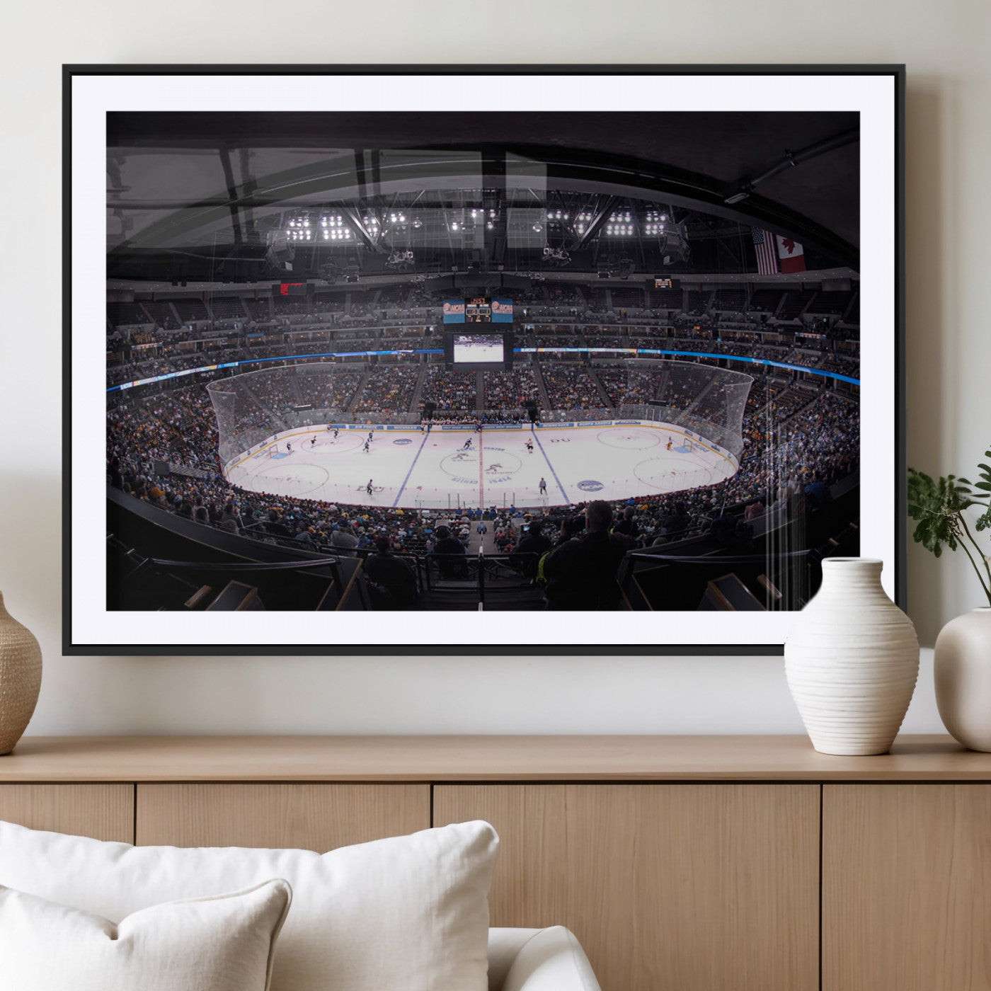 MGC-FP-36x24 - Ball Arena Denver Colorado Avalanche Hockey Team Wall Art Canvas Print - Denver Ice Hockey Stadium