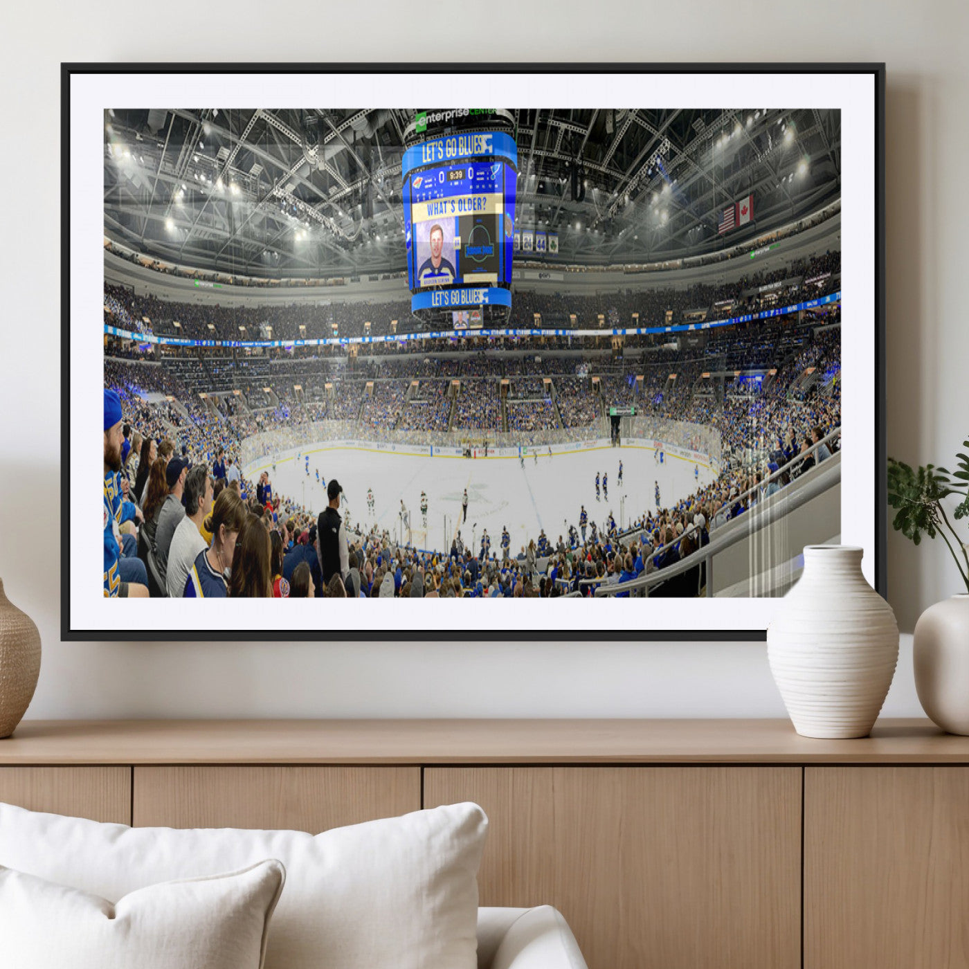 MGC-FP-36x24 - Enterprise Center | Missouri St. Louis Blues Ice Hockey Stadium Wall Art | Canvas Print | Ready to