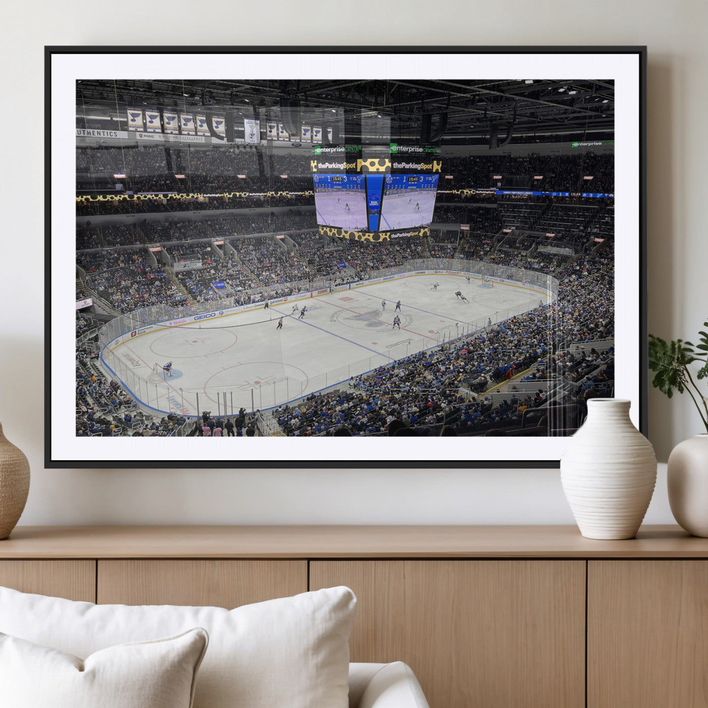 MGC-FP-36x24 - Enterprise Center Missouri St. Louis Blues Hockey Stadium Wall Art Canvas Print