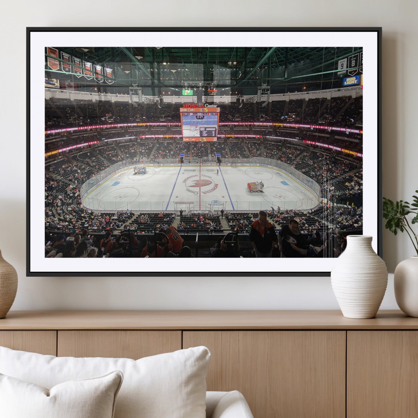 MGC-FP-36x24 - Honda Center California Anaheim Ducks Ice Hockey Stadium Canvas Print Wall Art