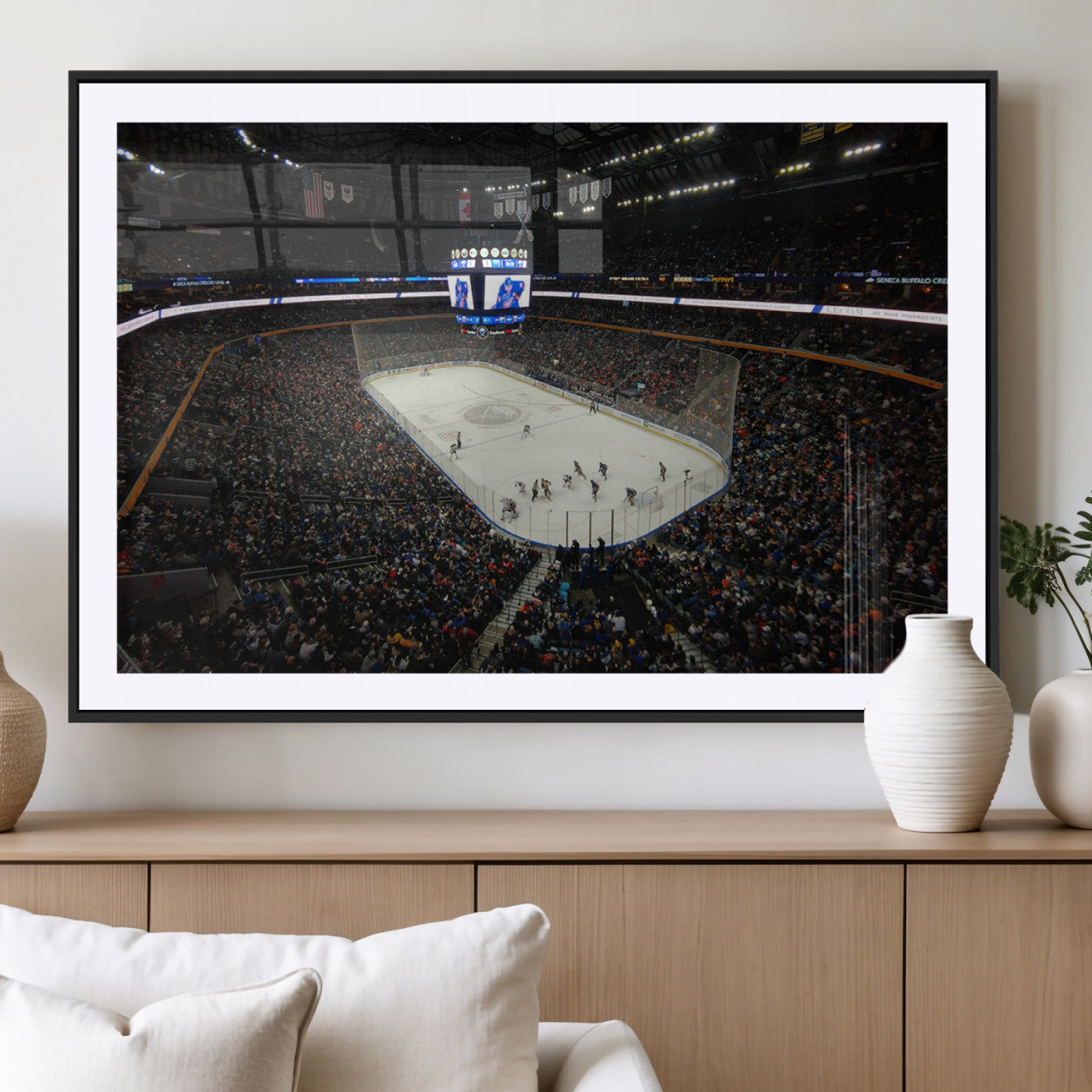 MGC-FP-36x24 - KeyBank Center New York Buffalo Sabres Hockey Stadium Canvas Print Wall Art