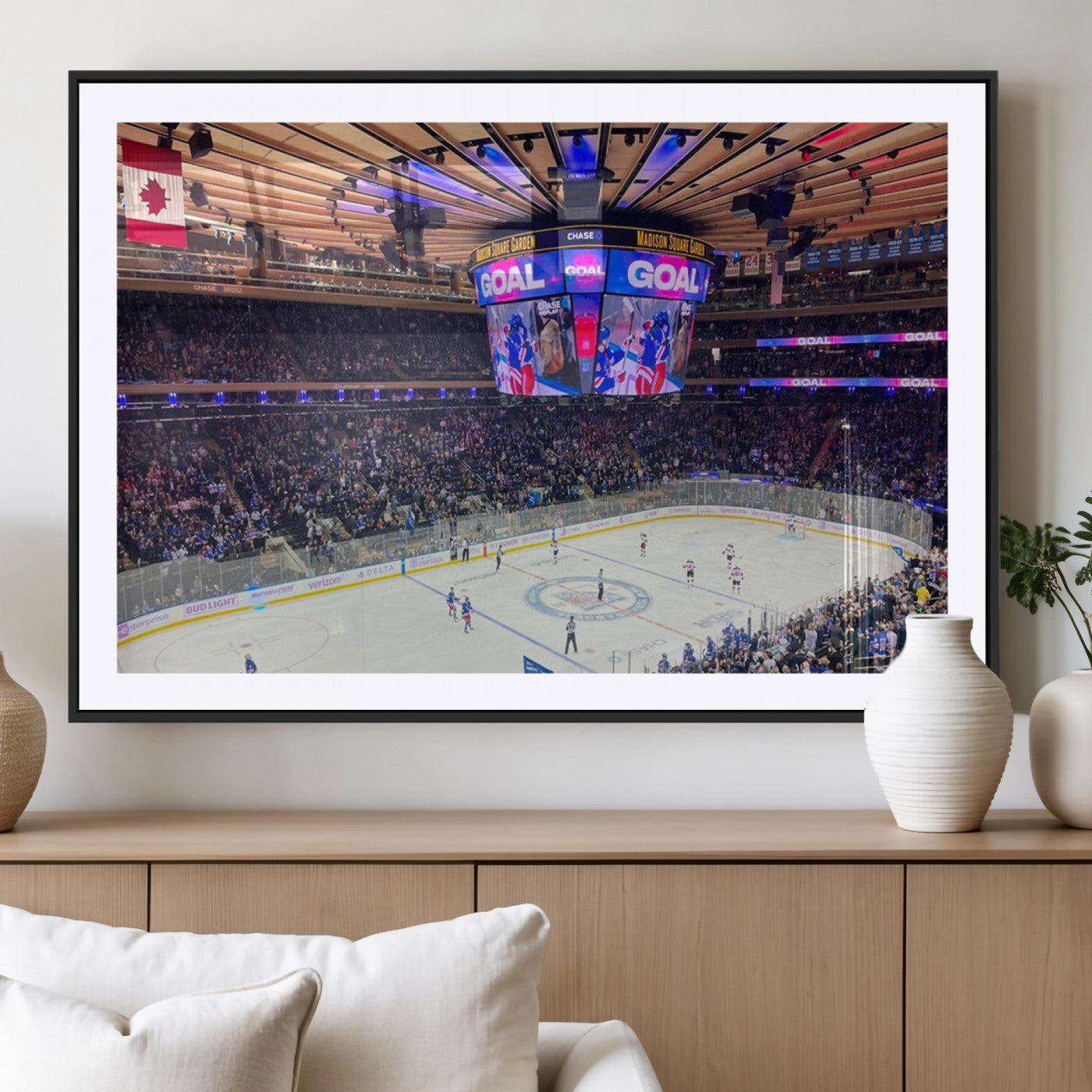 MGC-FP-36x24 - Madison New York Rangers Hockey Stadium Wall Art Canvas Print