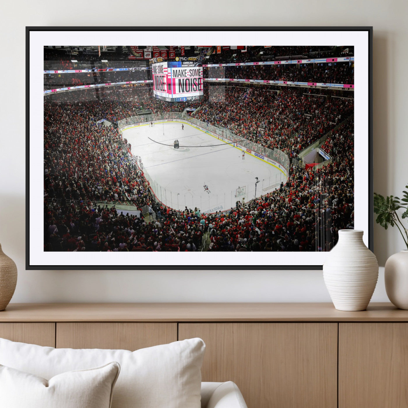 MGC-FP-36x24 - PNC Arena Raleigh North Carolina Hurricanes Hockey Stadium Wall Art Canvas, North Carolina