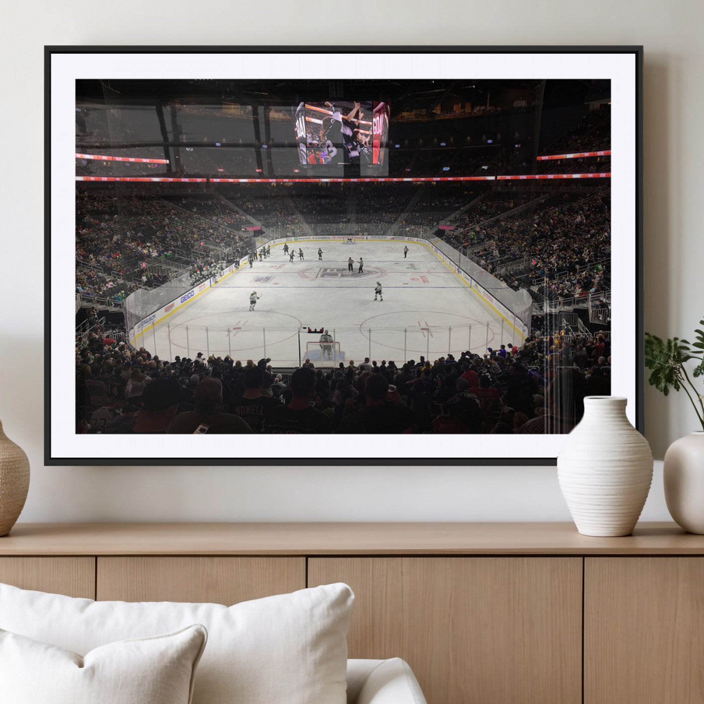 MGC-FP-36x24 - T Mobile Arena Paradise Nevada Vegas Golden Knights Ice Hockey Stadium Canvas Print Wall Art