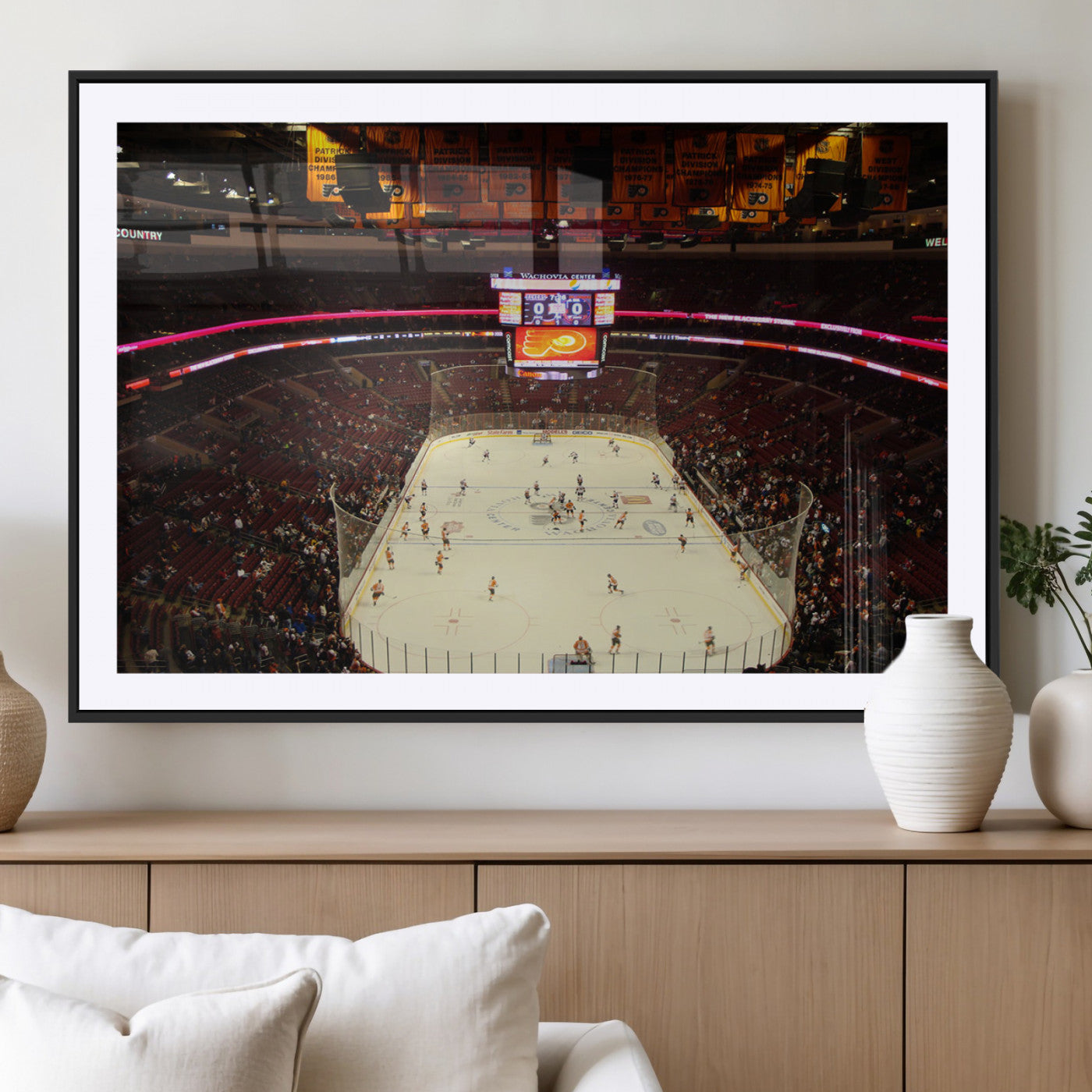 MGC-FP-36x24 - Wachovia Center Priort of Lyers Game Ice Hockey Stadium Canvas Print, Lyers Game Ice Hockey Stadium