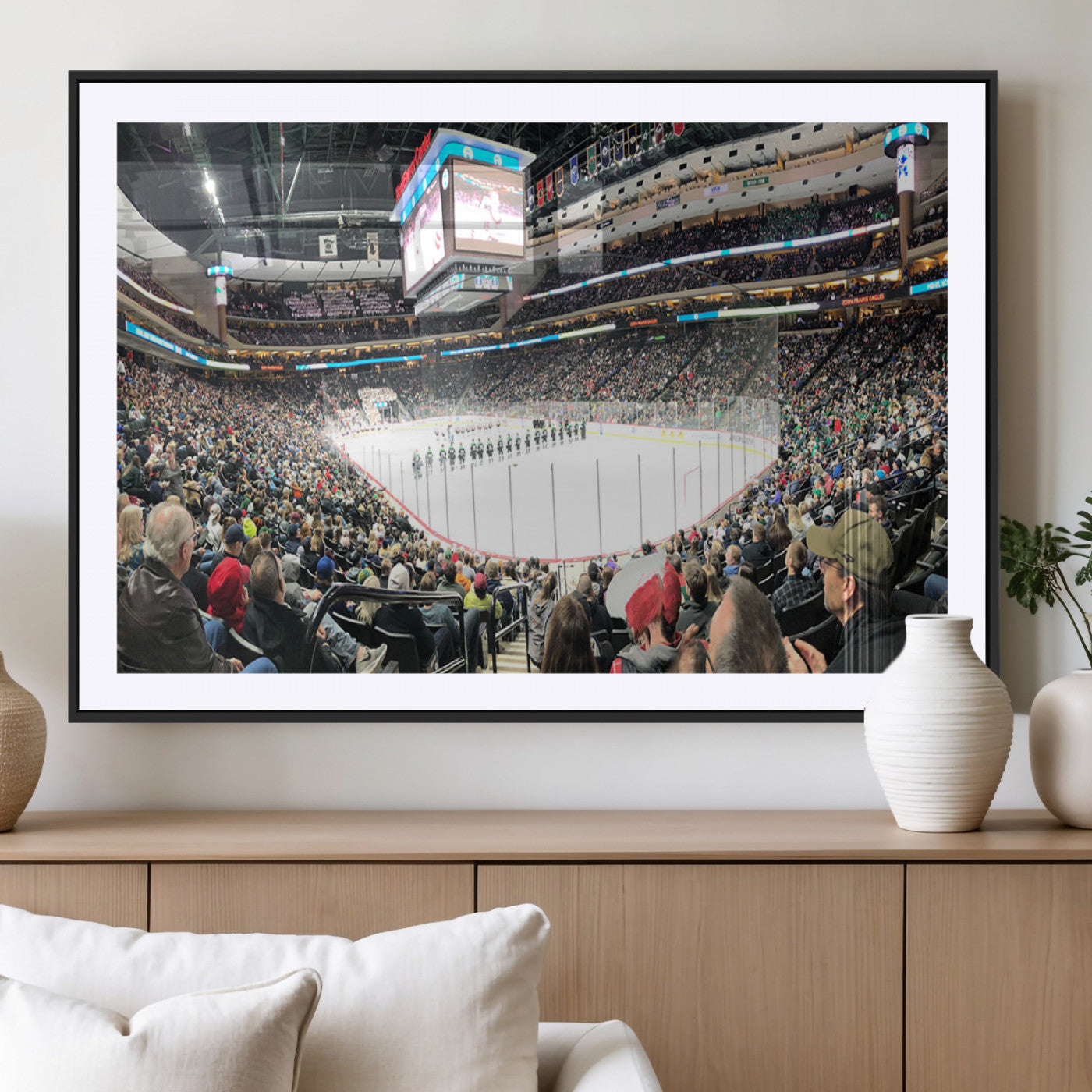 MGC-FP-36x24 - Xcel Energy Center St Paul Minnesota Wild Ice Hockey Stadium Canvas, Minnesota Wild Ice Hockey
