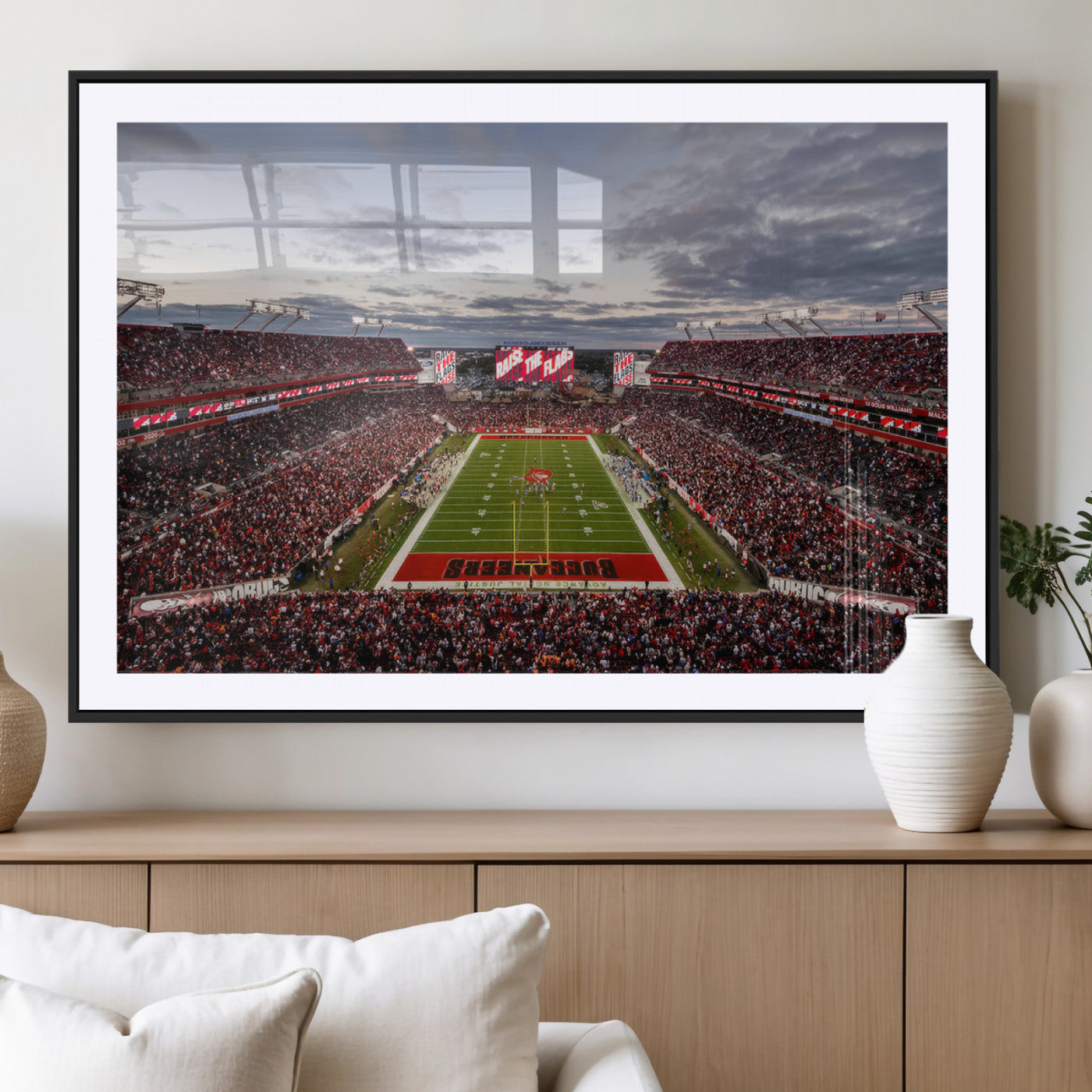 MGC-FP-36x24 - Florida Tampa Raymond James Stadium Wall Art Canvas Print - NFL Football Stadium Print Canvas