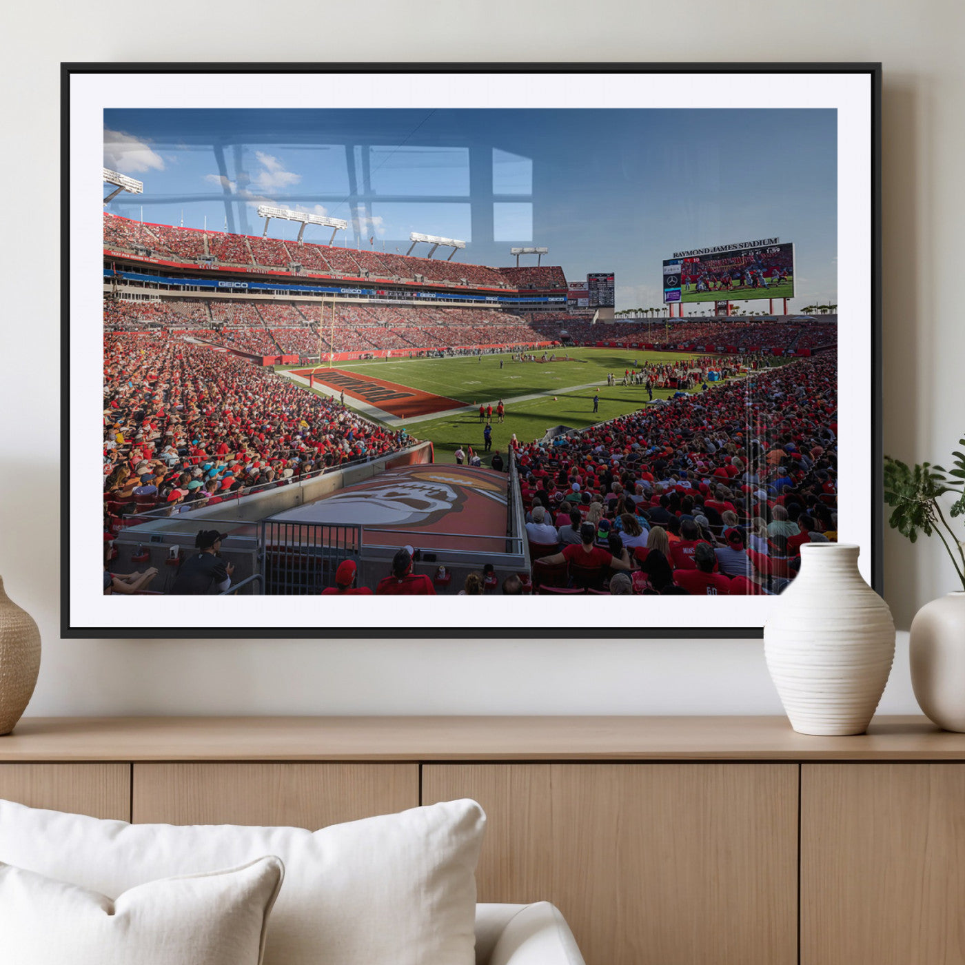 MGC-FP-36x24 - Florida Tampa Raymond James Stadium Wall Art Canvas Print - NFL Football Stadium Print