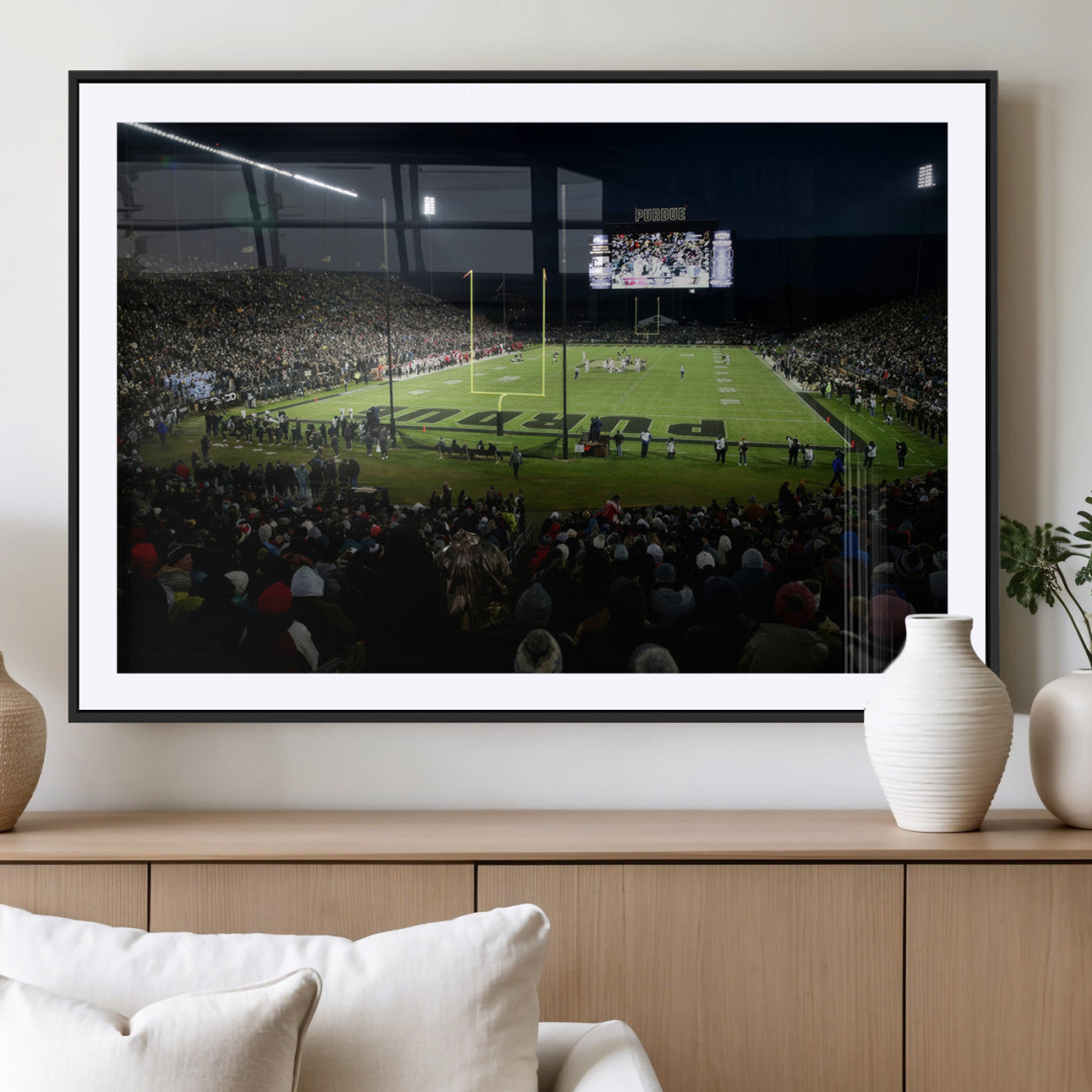 MGC-FP-36x24 - Purdue Boilermakers Football Team Print - West Lafayette Ross–Ade Stadium Wall Art Canvas Print