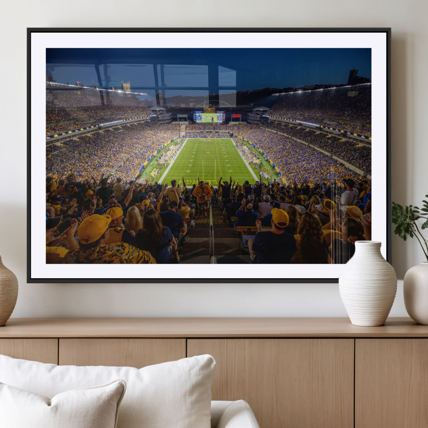 MGC-FP-36x24 - Pittsburgh Panthers Football Team Print - Pittsburgh Acrisure Stadium Wall Art Canvas Print