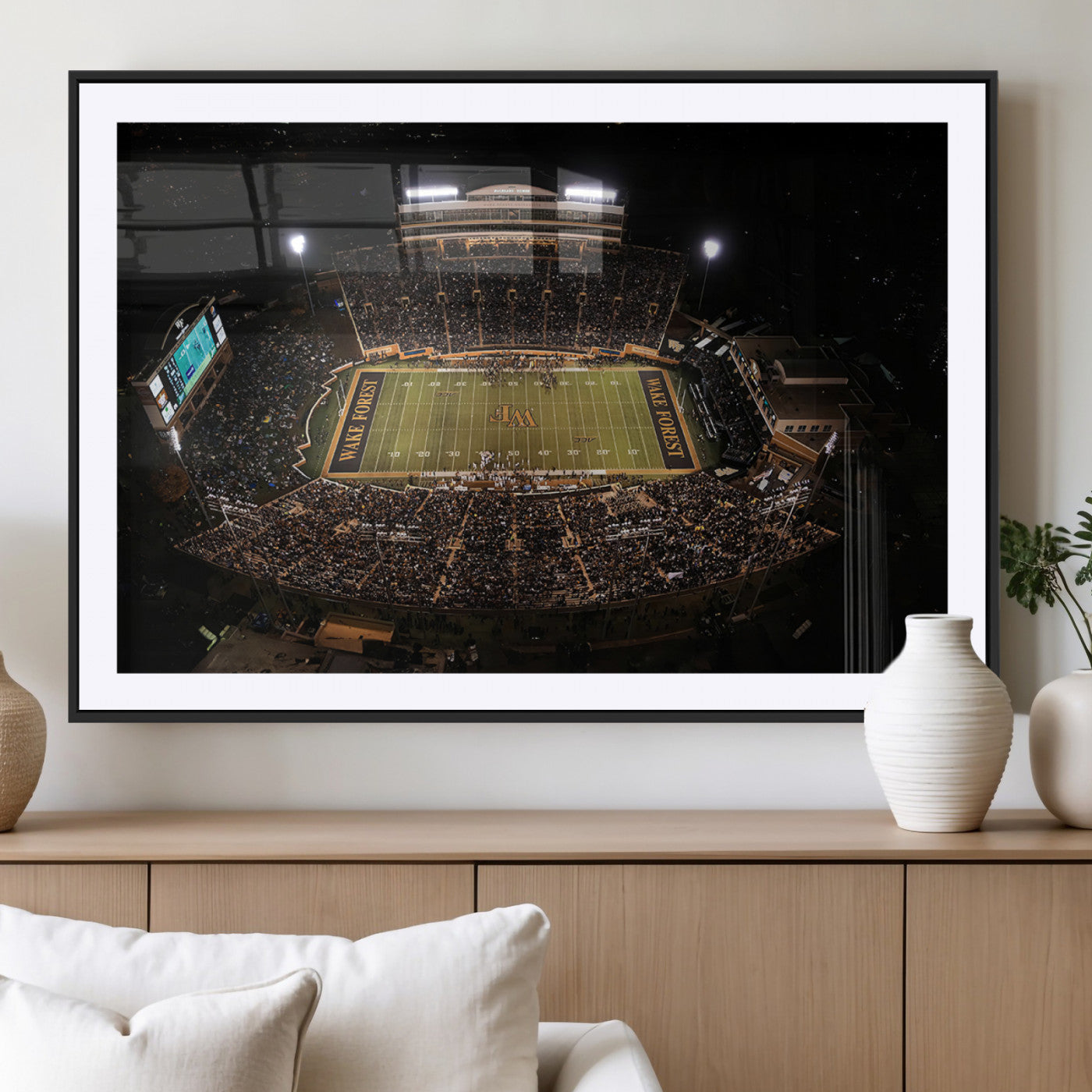 MGC-FP-36x24 - Wake Forest University Demon Deacons Canvas Printi, Football Team Print - Winston-Salem Allegacy