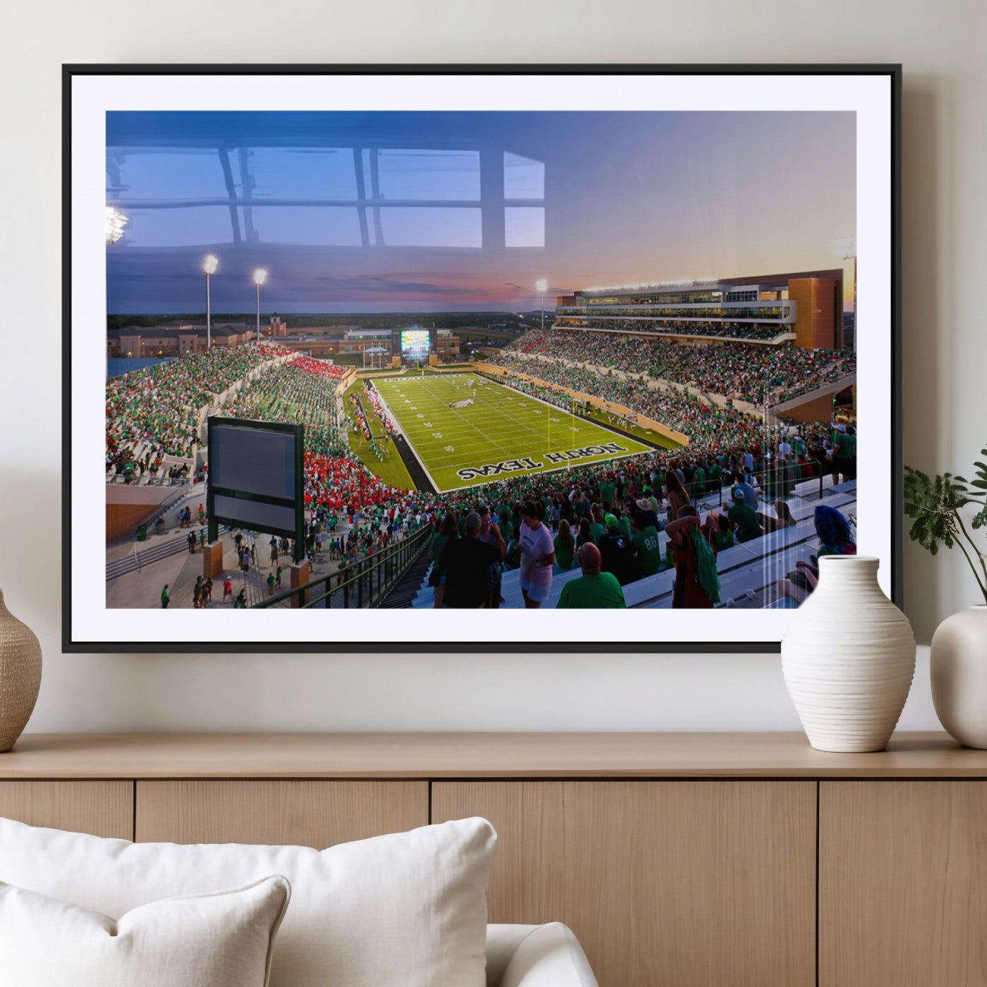MGC-FP-36x24 - University of North Texas Mean Green Football Team Print - Denton DATCU Stadium Canvas Print Wall