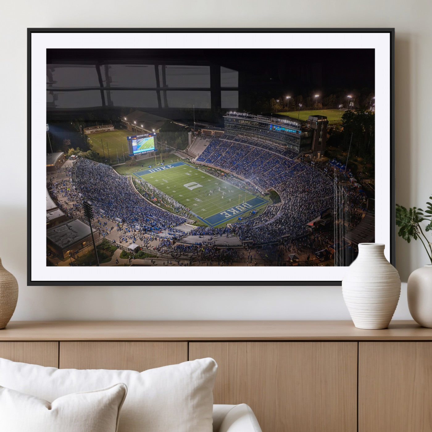 MGC-FP-36x24 - Duke University Blue Devils Football Print Canvas - Durham Wallace Wade Stadium Wall Art Canvas
