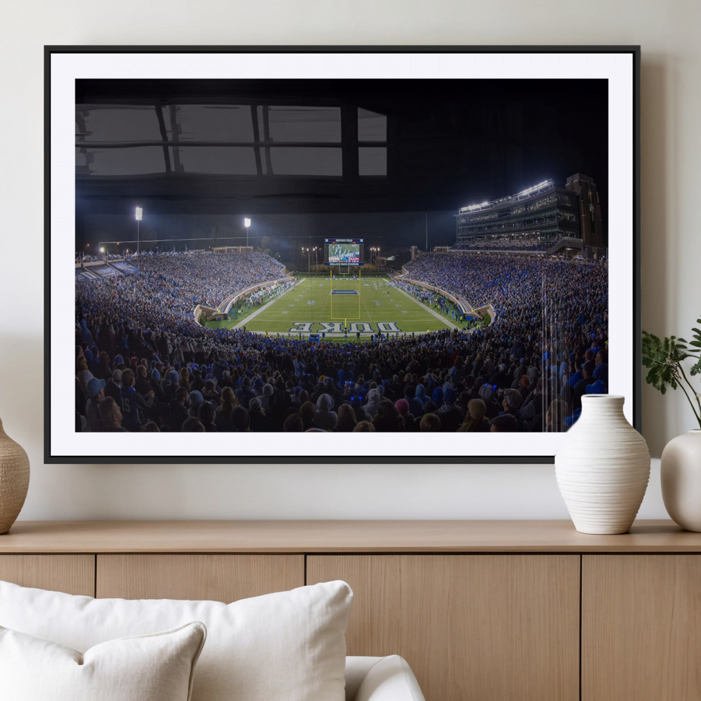 MGC-FP-36x24 - Duke University Blue Devils Football Team Print - Durham Wallace Wade Stadium Wall Art Canvas Print