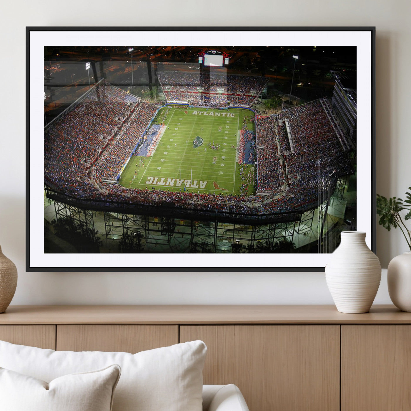 MGC-FP-36x24 - Florida Atlantic University Owls Football Team Print - Boca Raton FAU Stadium Wall Art Canvas Print