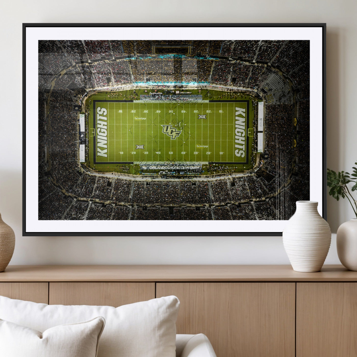 -UCF Knights Football Team Print - Orlando FBC Mortgage Stadium Wall Art, UCF Knights Canvas Print