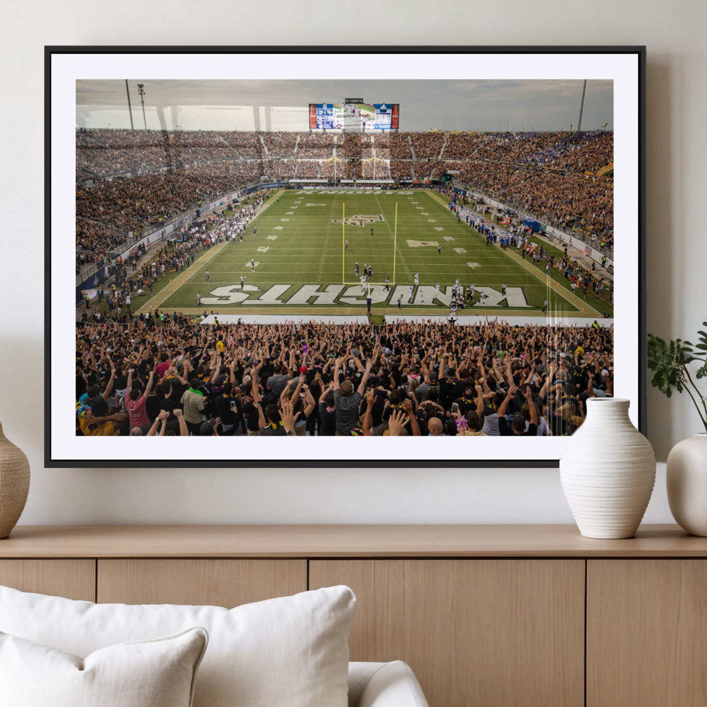MGC-FP-36x24 - UCF Knights Football Team Print - Orlando FBC Mortgage Stadium Canvas Print