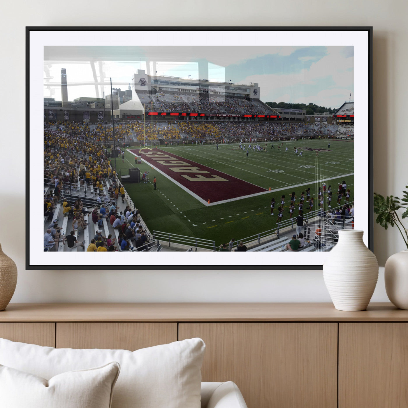 MGC-FP-36x24 - Boston College Eagles Football Team Print - Boston Alumni Stadium Wall Art Canvas Print