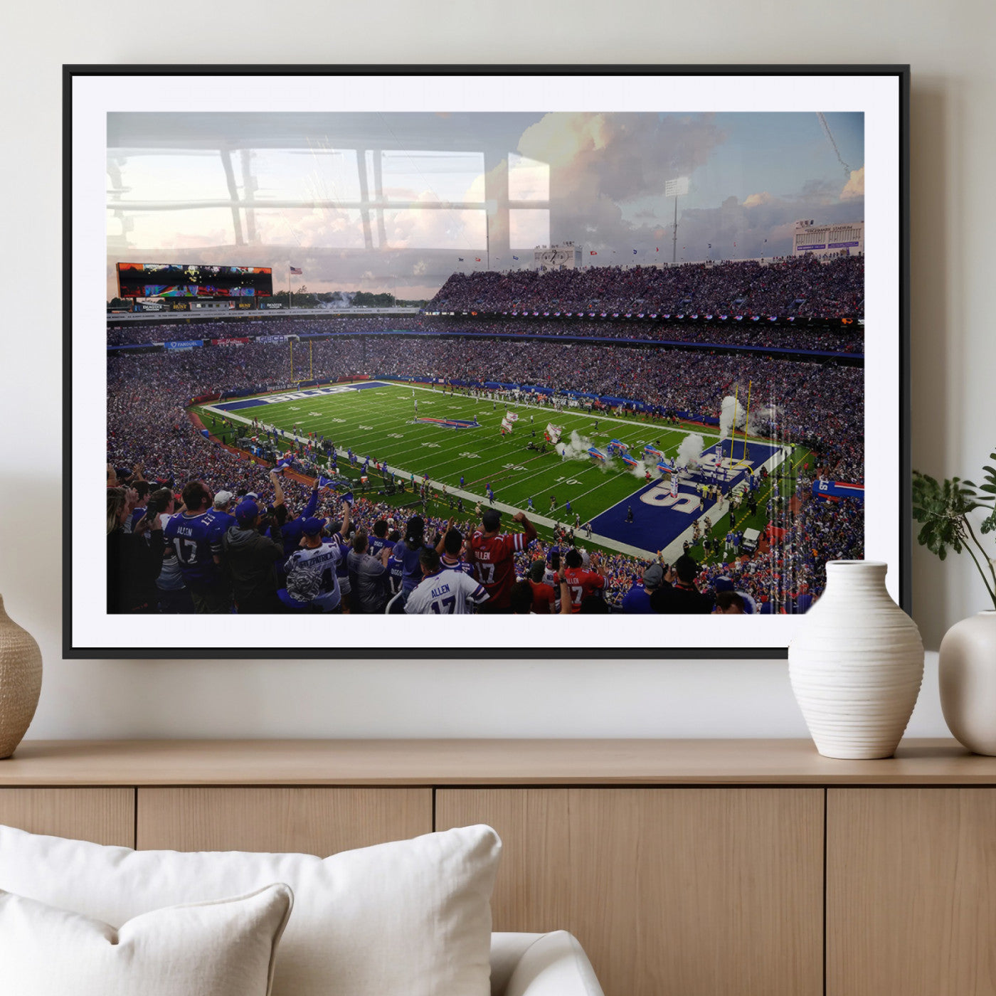 MGC-FP-36x24 - Buffalo Bills Football Team Print - Buffalo Highmark Stadium Wall Art Canvas Print