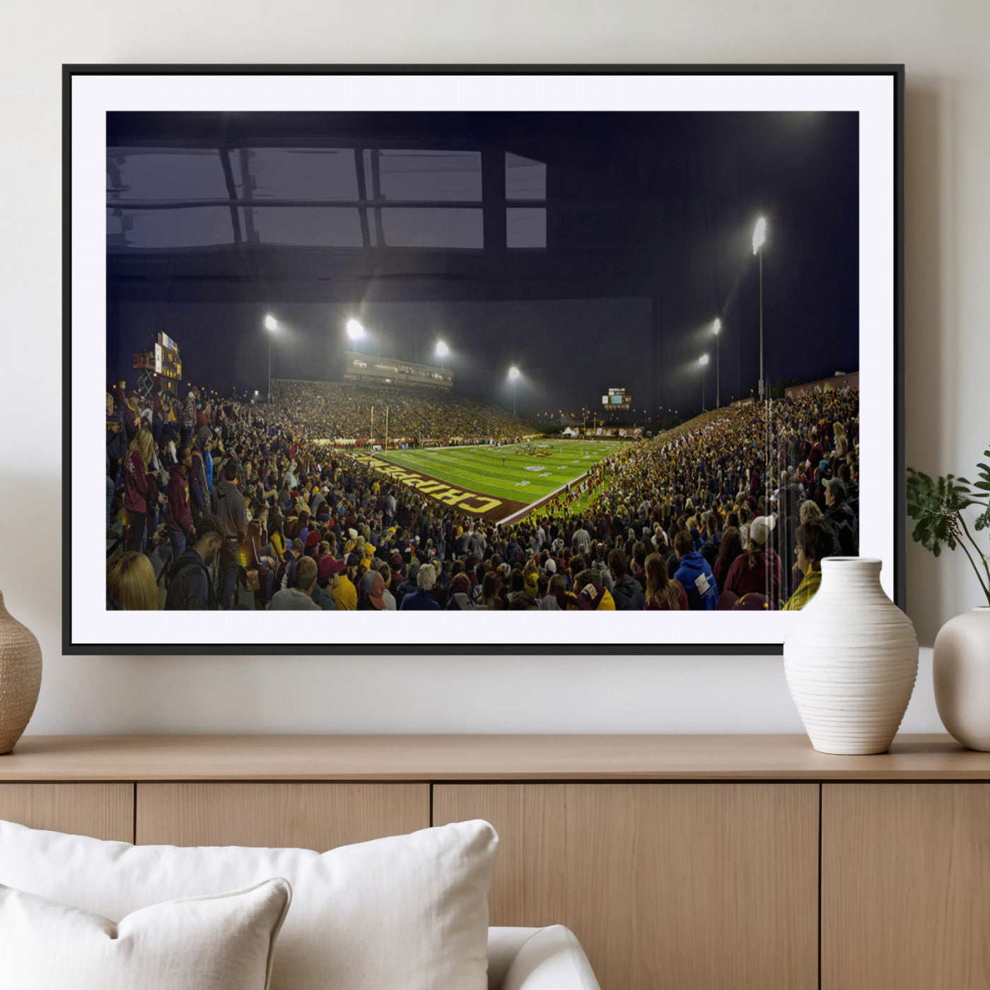 MGC-FP-36x24 - Central Michigan University Chippewas Canvas Wall Art, Football Team Print - Mount Pleasant