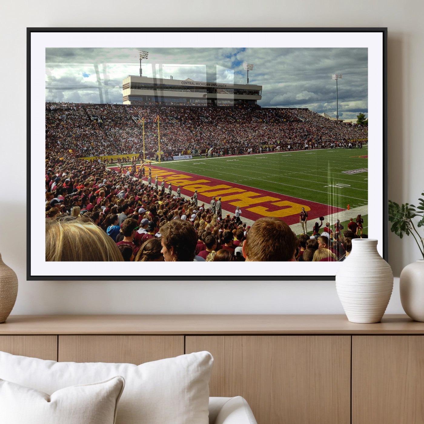 MGC-FP-36x24 - Central Michigan University Chippewas Football Team Print - Mount Pleasant Kelly/Shorts Stadium Wall