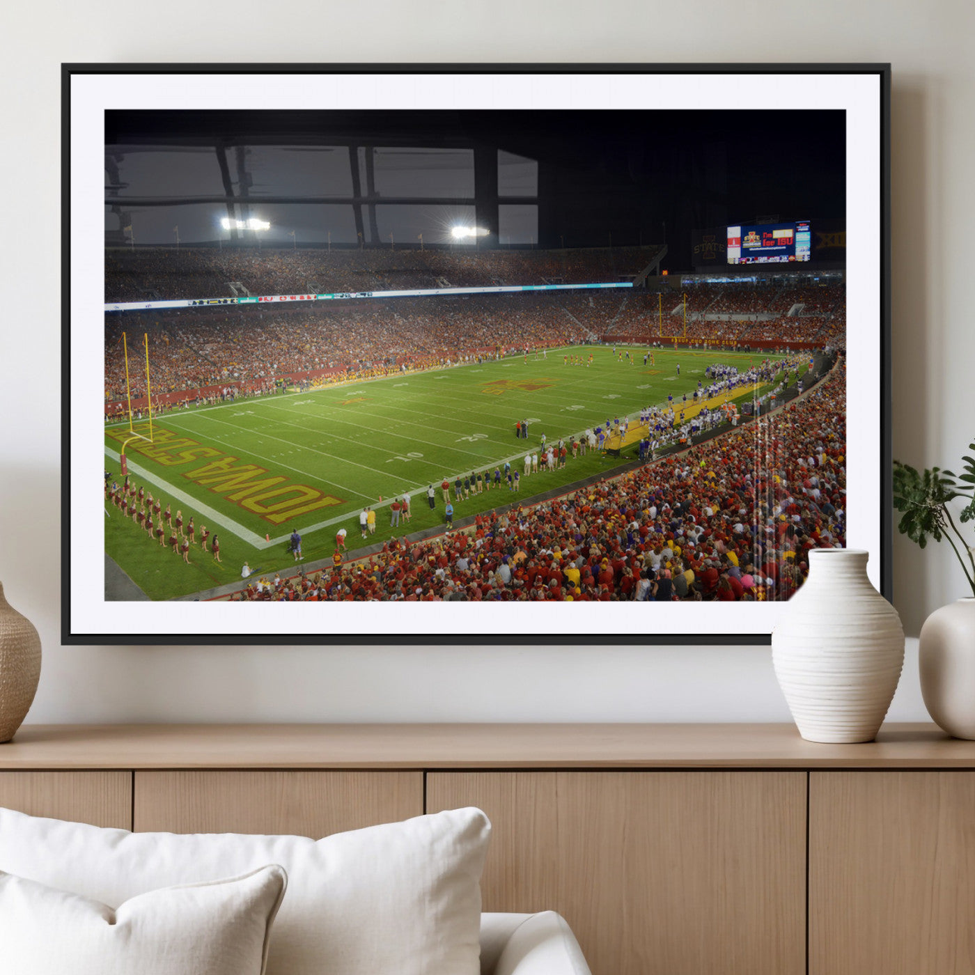 MGC-FP-36x24 - Iowa State University Cyclones Football Team Print - Ames Jack Trice Stadium Canvas Print