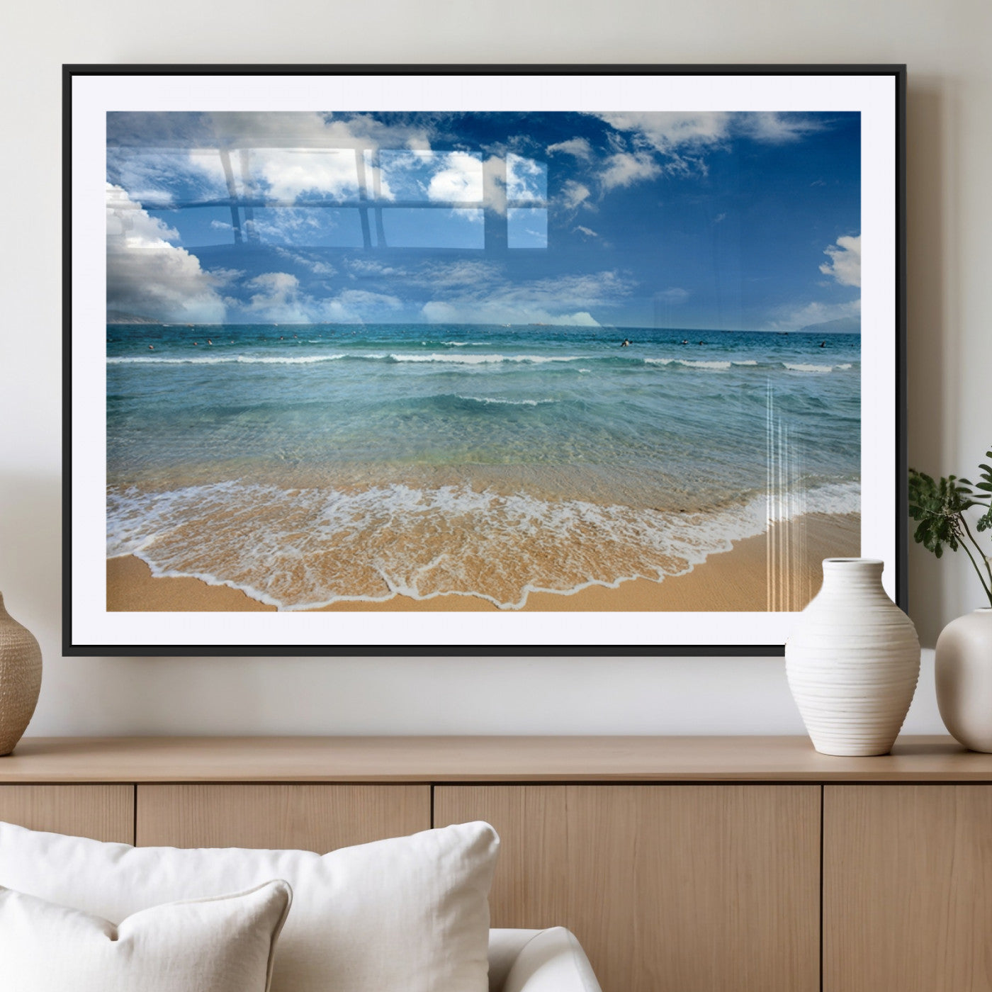 MGC-FP-36x24 - Sea View From the Beach Canvas Print