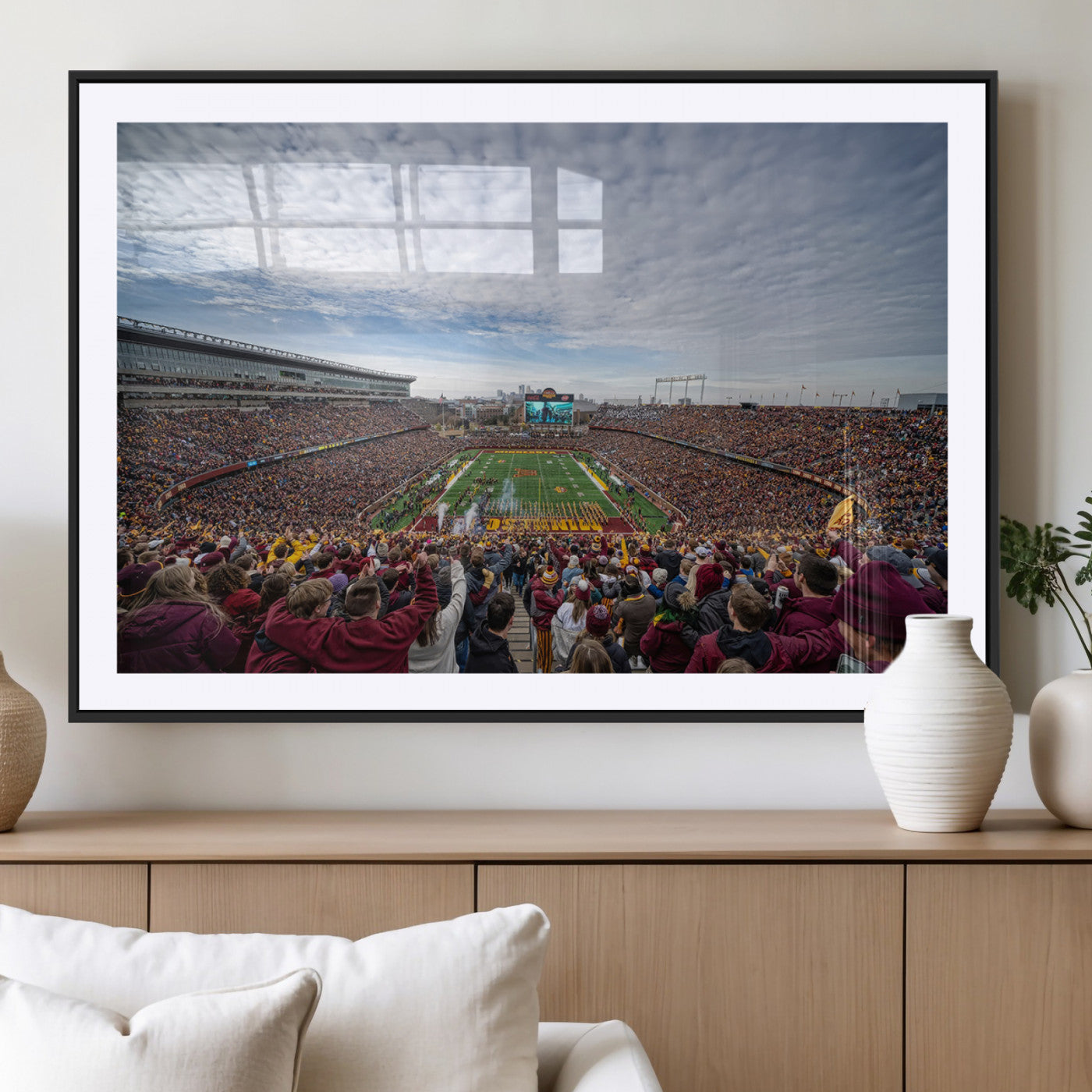 MGC-FP-36x24 - University of Minnesota Golden Gophers Football Team Print - Minneapolis Huntington Bank Stadium Art