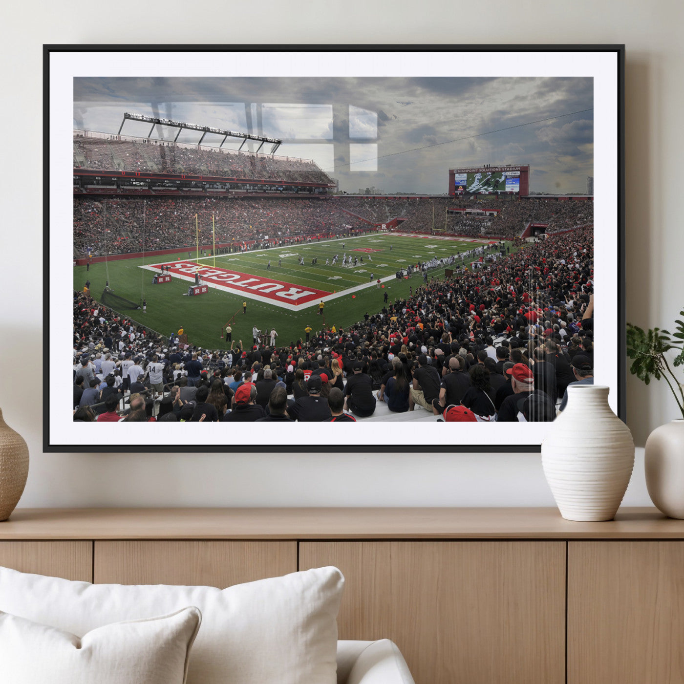 MGC-FP-36x24 - Rutgers Scarlet Knights Football Team Print - SHI Stadium, Piscataway Wall Art Canvas Print