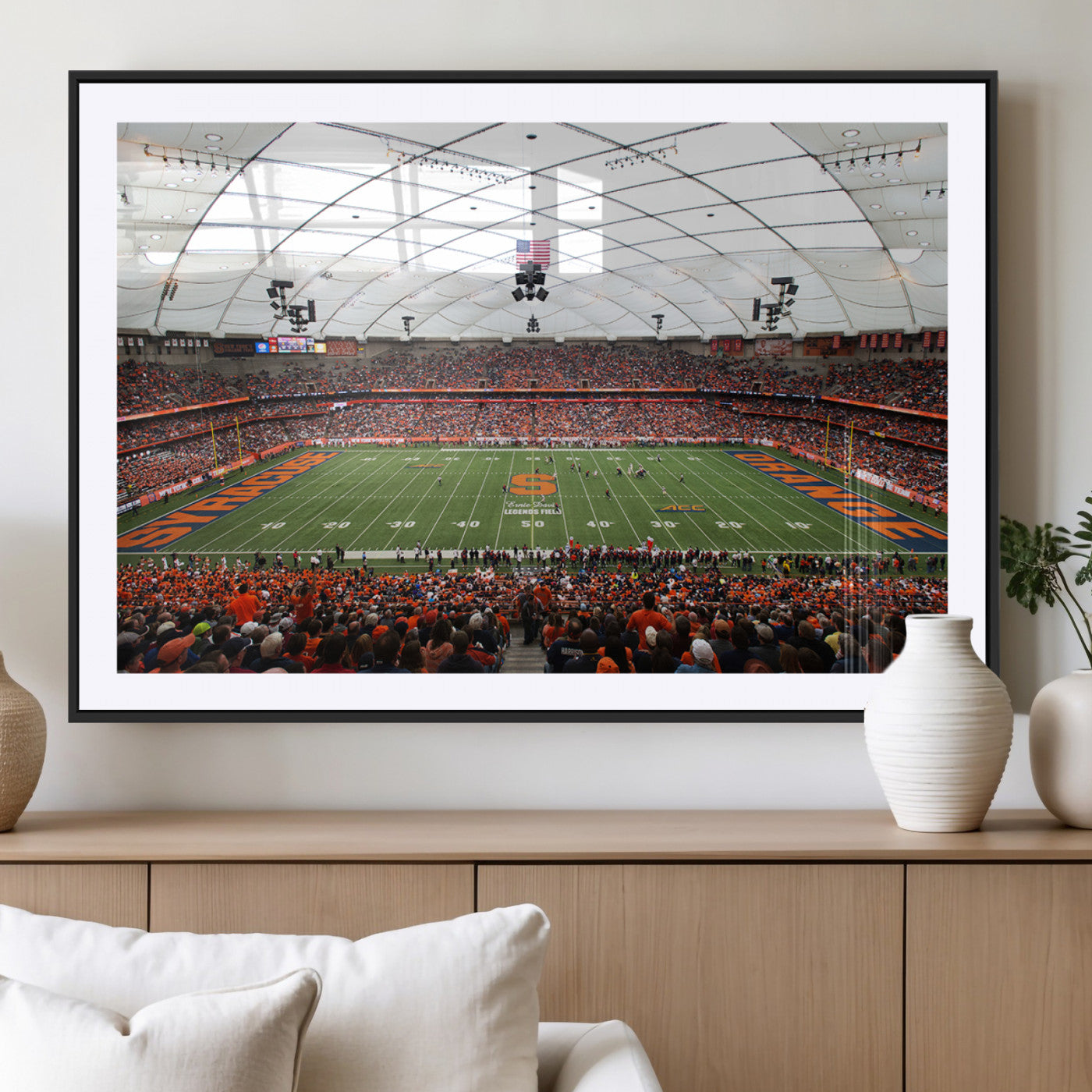 MGC-FP-36x24 - Syracuse University Orange Football Team Print - Syracuse JMA Wireless Dome Wall Art Canvas Print