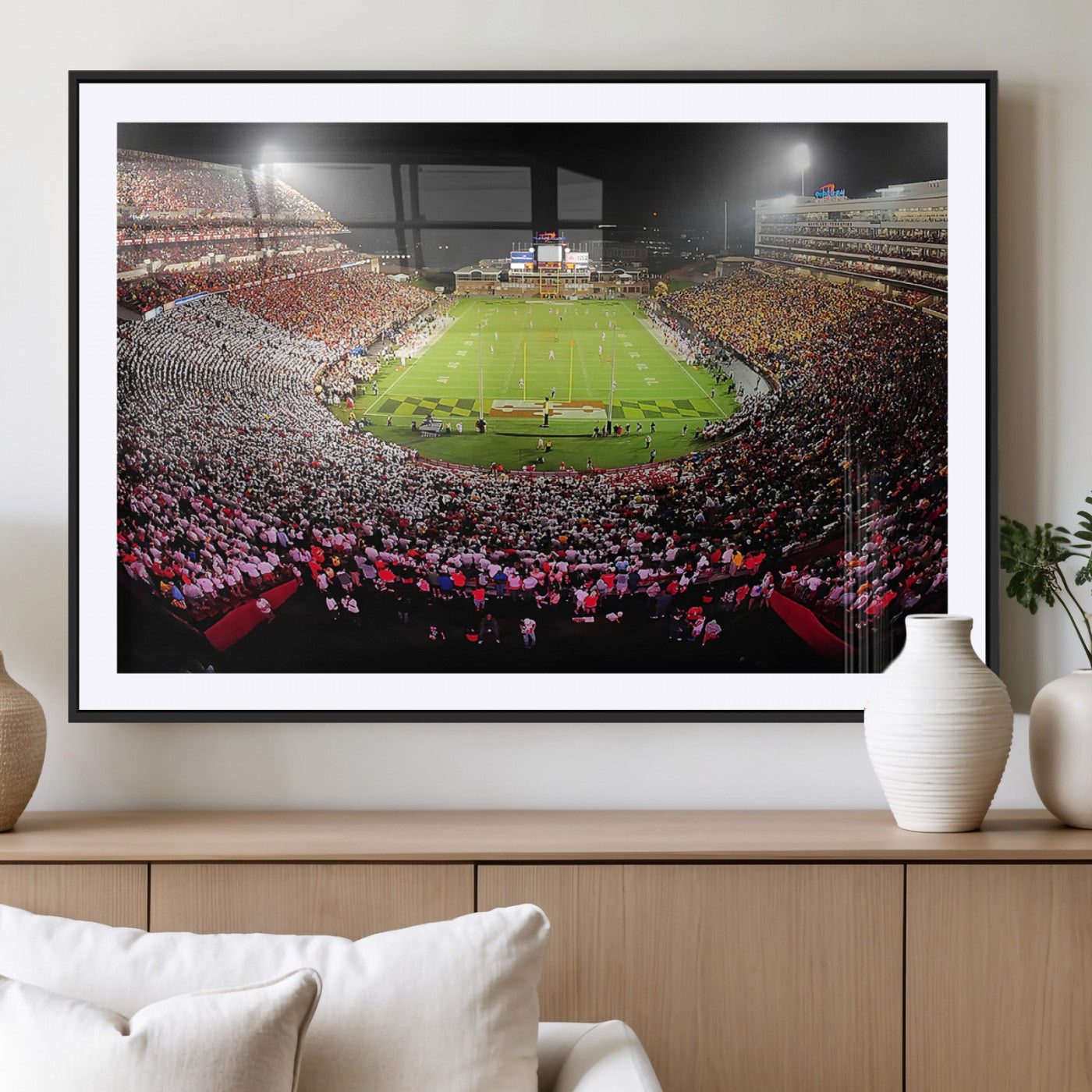 -University of Maryland Terrapins Football Team Print - College Park SECU Stadium Wall Art Canvas