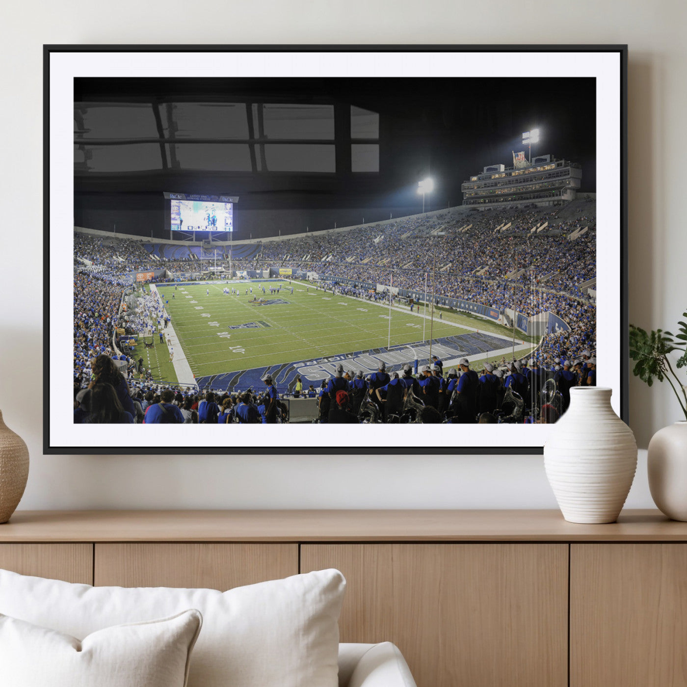 -University of Memphis Tigers Football Team Print - Memphis Simmons Bank Liberty Stadium Wall Art
