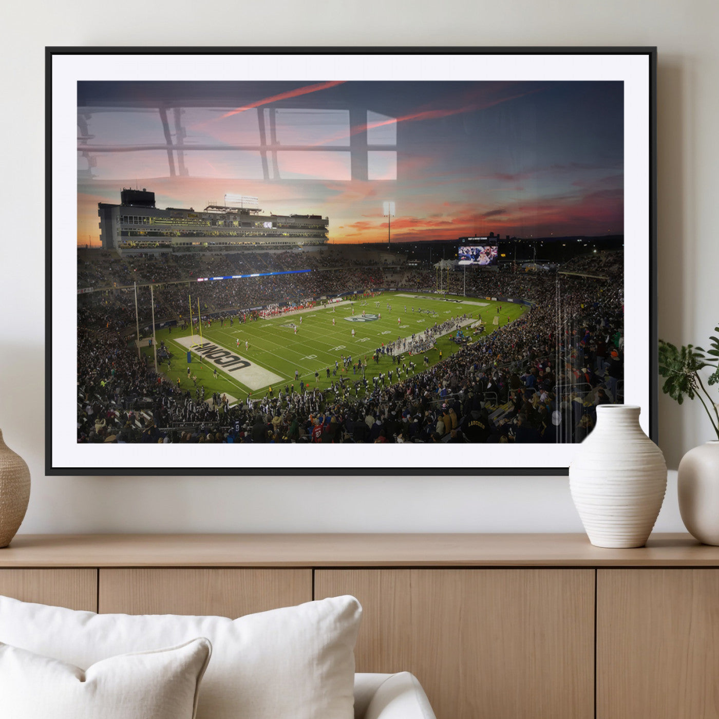 MGC-FP-36x24 - The University of Connecticut UCONN Huskies Football Team Print - East Hartford Pratt & Whitney