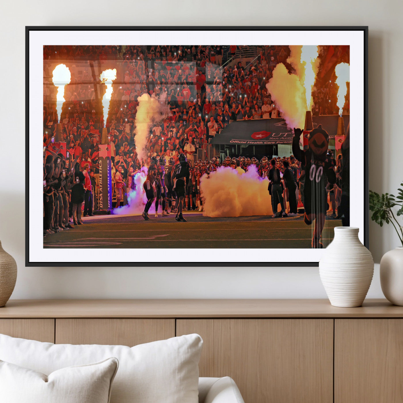 MGC-FP-36x24 - The University of Texas at San Antonio Roadrunners Football Team Print - San Antonio Alamodome Wall