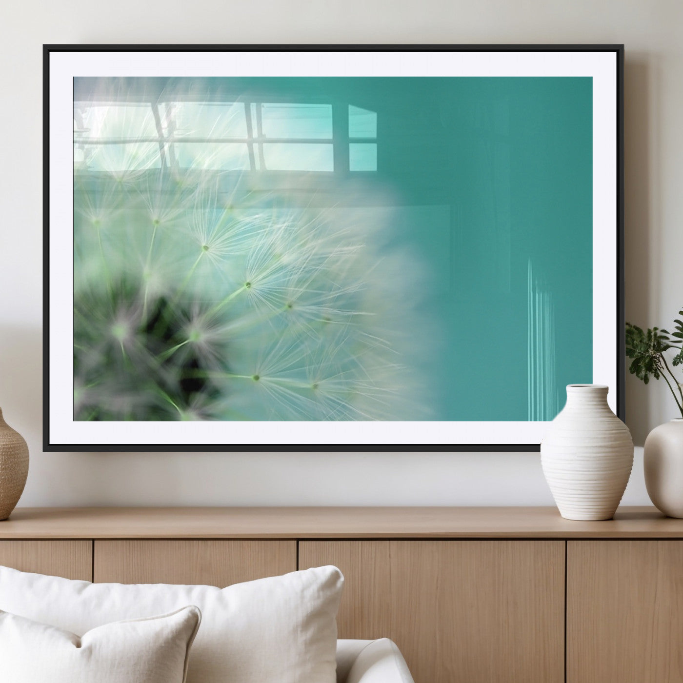 MGC-FP-36x24 - DANDELION Flower Wall Art Canvas Print, Canvas Dandelion Floral Wall Art