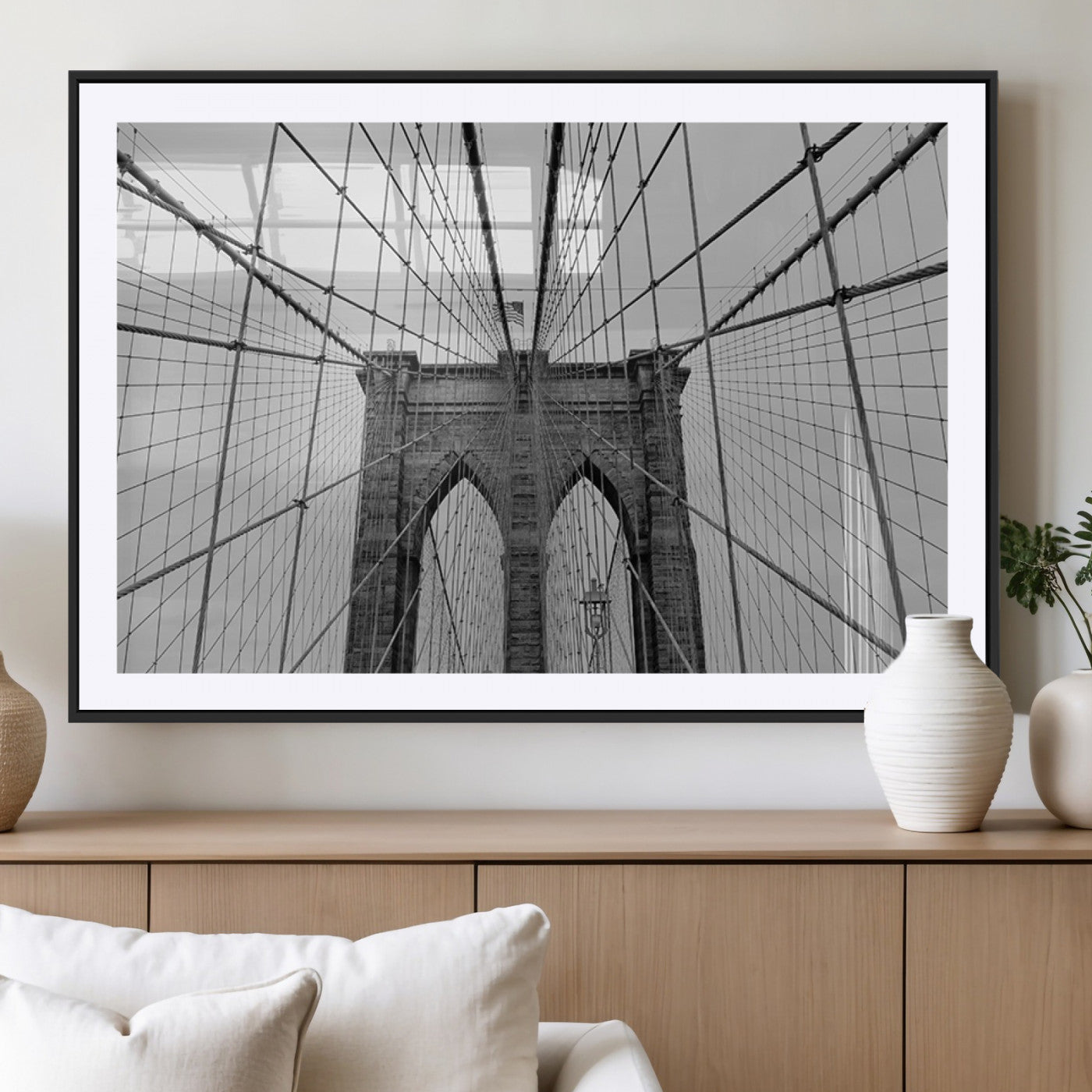 MGC-FP-36x24 - Large Brooklyn Bridge Wall Art Canvas Print