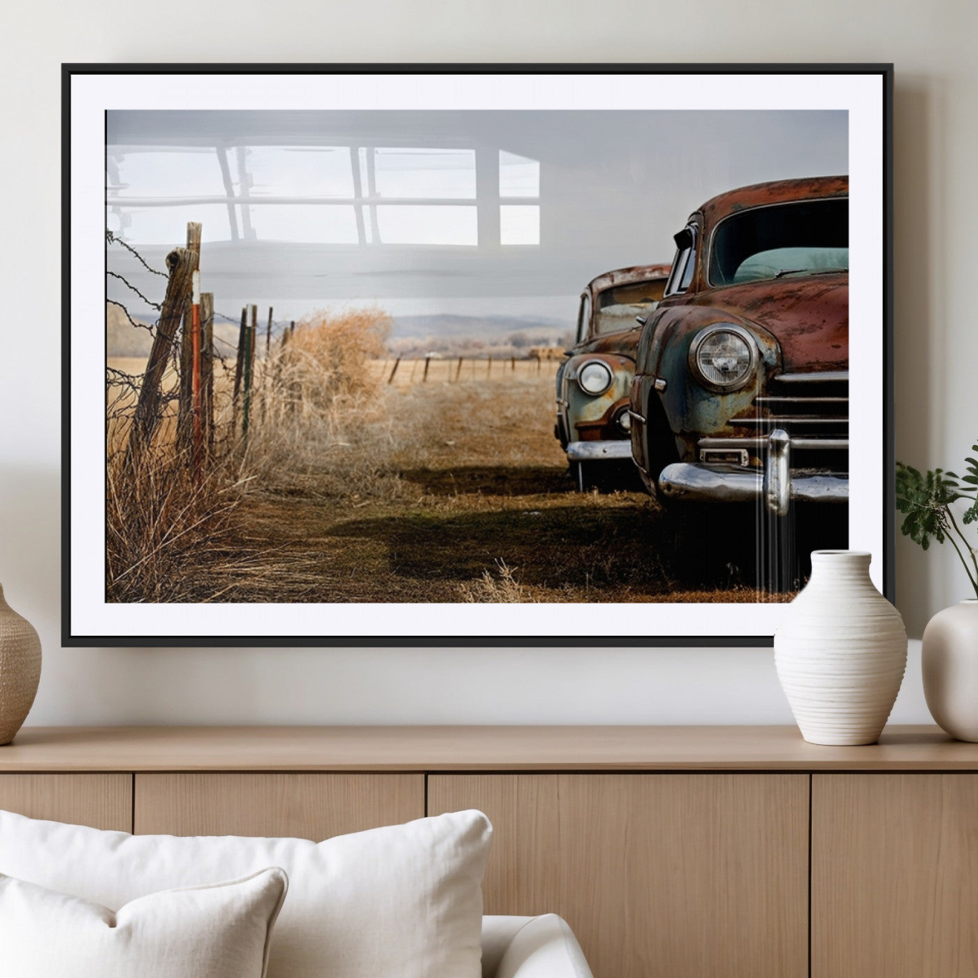 MGC-FP-36x24 - Classic Cars Vintage Wall Art Canvas Print