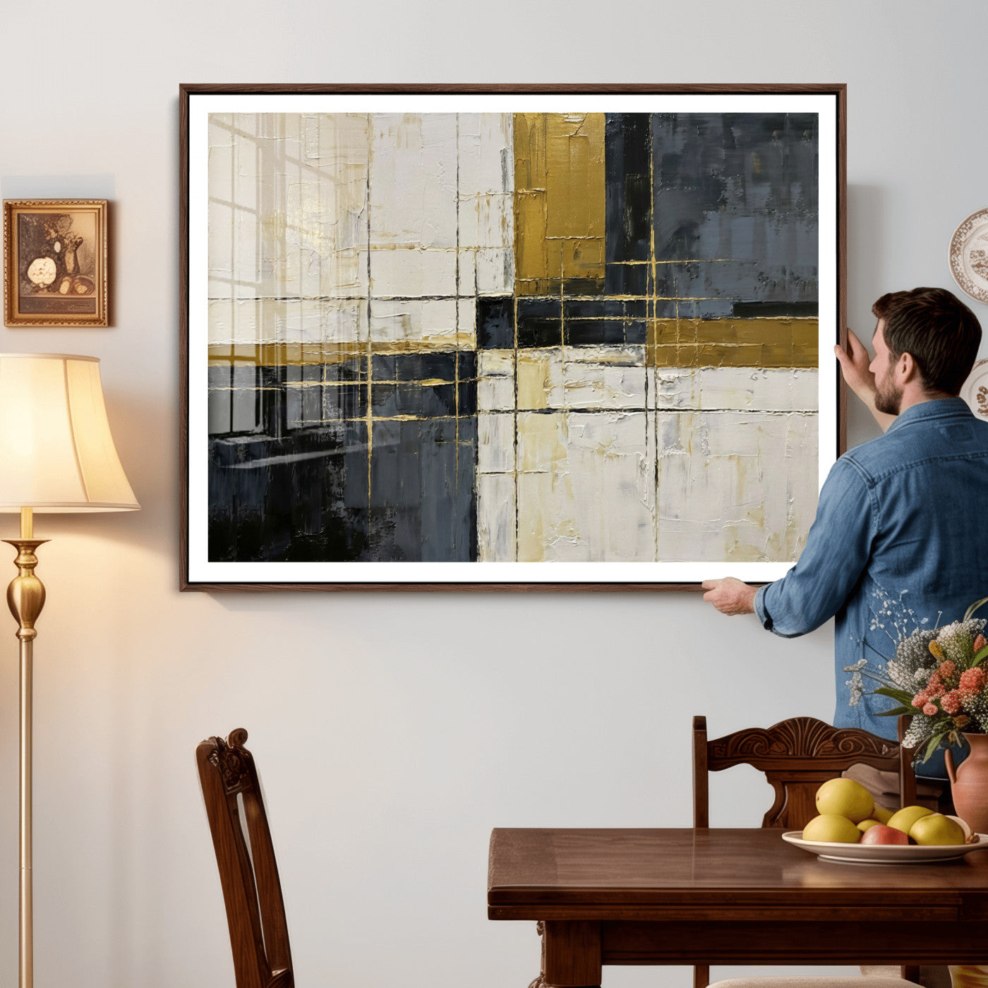 86412570-MGV-CV-36X24 - Geometric Abstract Wall Art Canvas Print