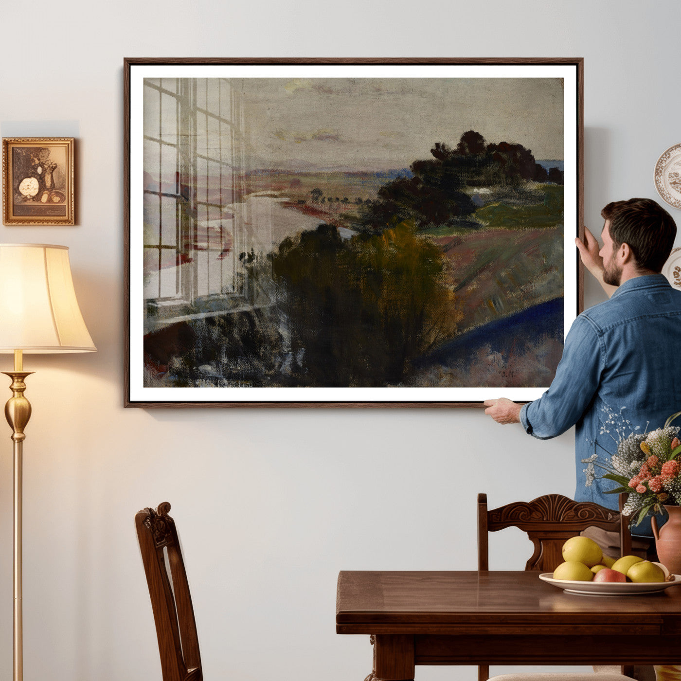 55507874-MGV-CV-36X24 - Jacek Malczewski Landscape at the Vistula Wall Art Canvas Print