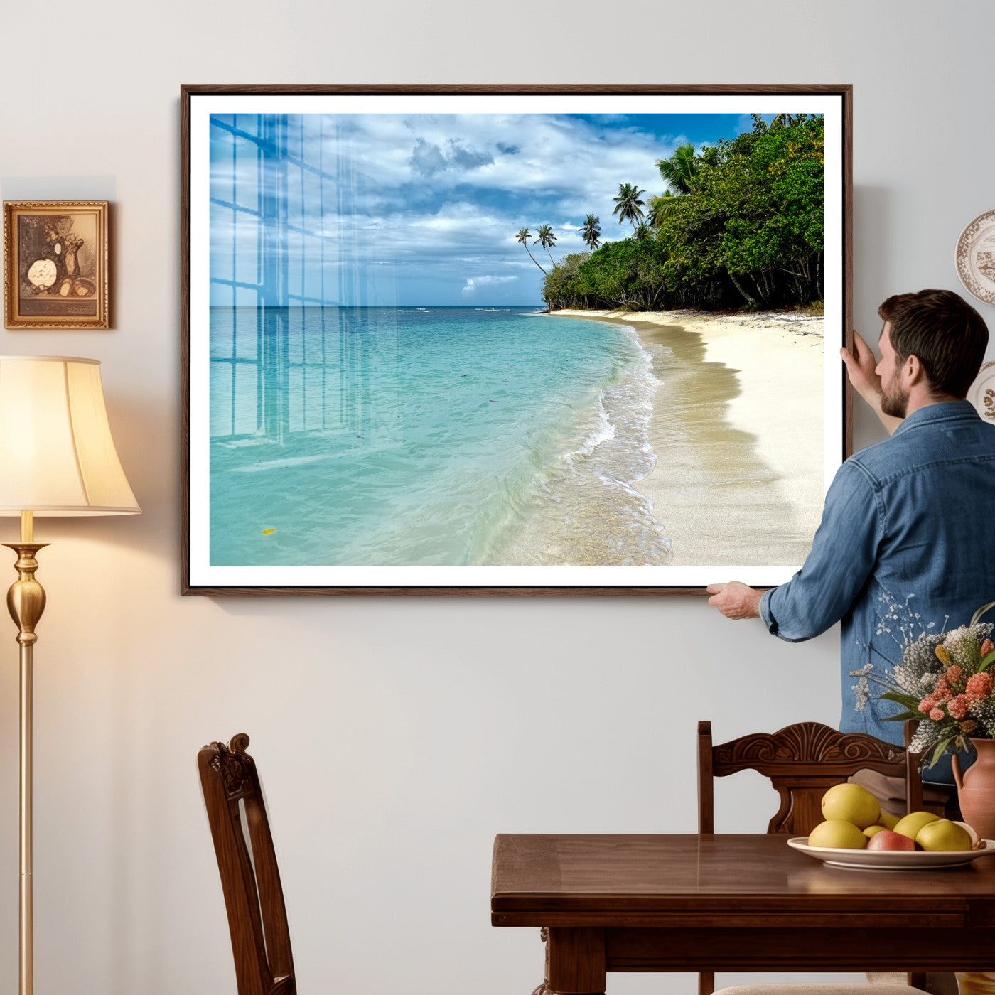 50626792-MGV-CV-36X24 - Puerto Rico Beach Paradise Wall Art – Tropical Coastal Print