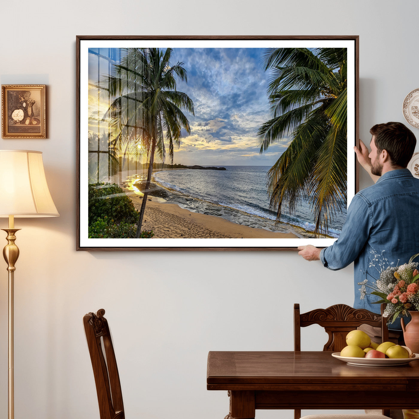 83399063-MGV-CV-36X24 - Puerto Rico Beach Paradise Wall Art – Tropical Coastal Print