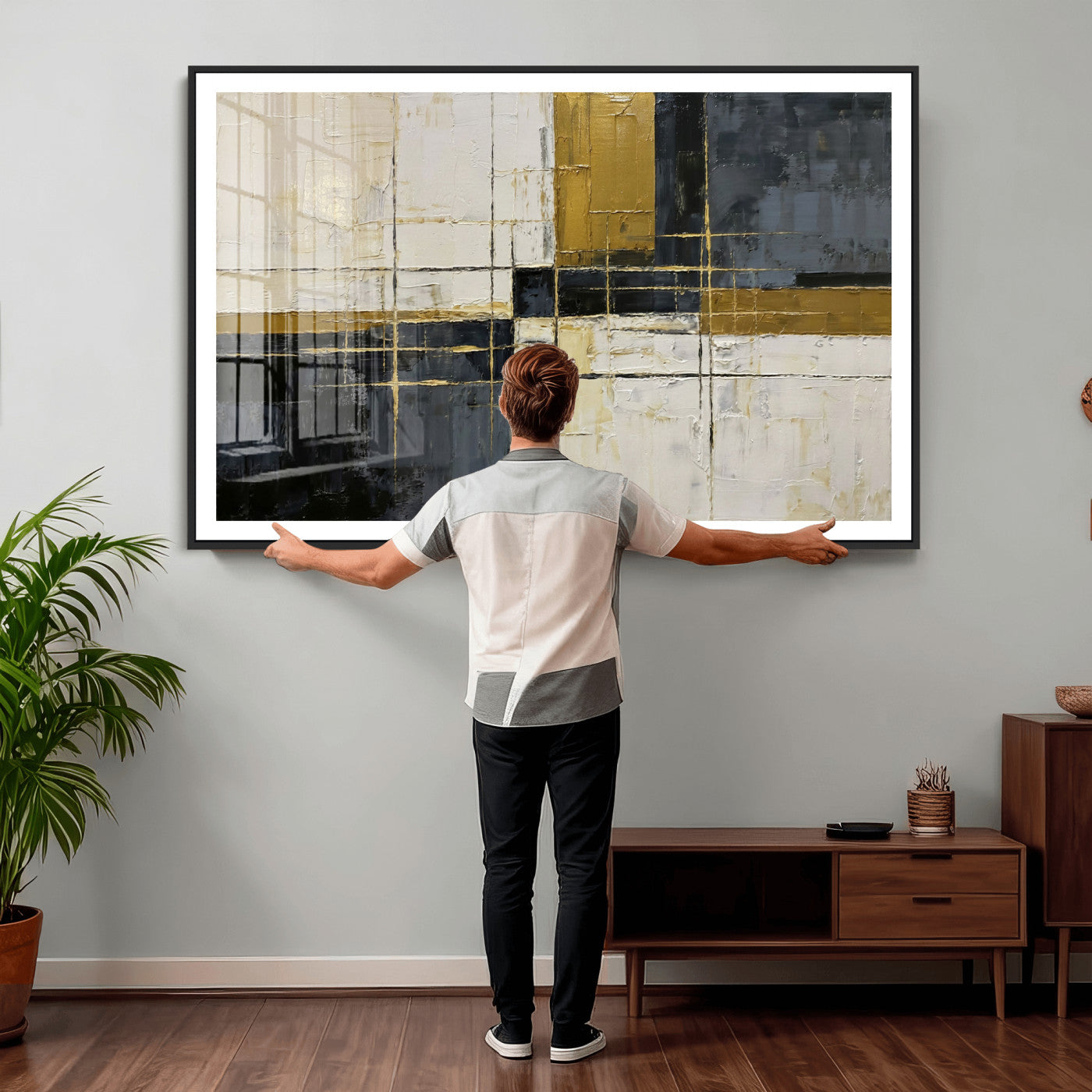 86412570-MGV-CV-36X24 - Geometric Abstract Wall Art Canvas Print
