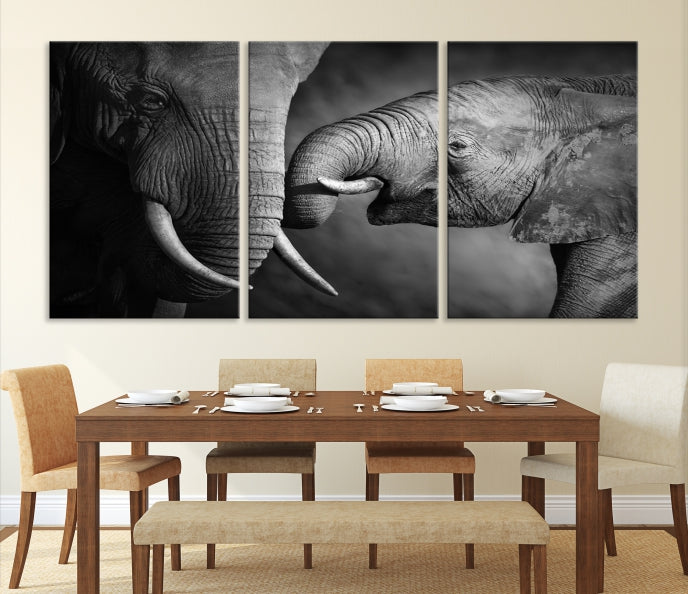 Elephant Family Wall Art Canvas Print