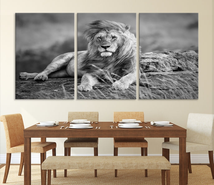 King of Forest Lion Wall Art Canvas Print