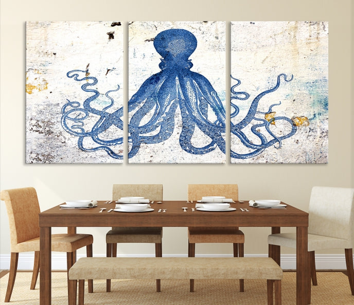 Abstract Octopus Wall Art Canvas Print