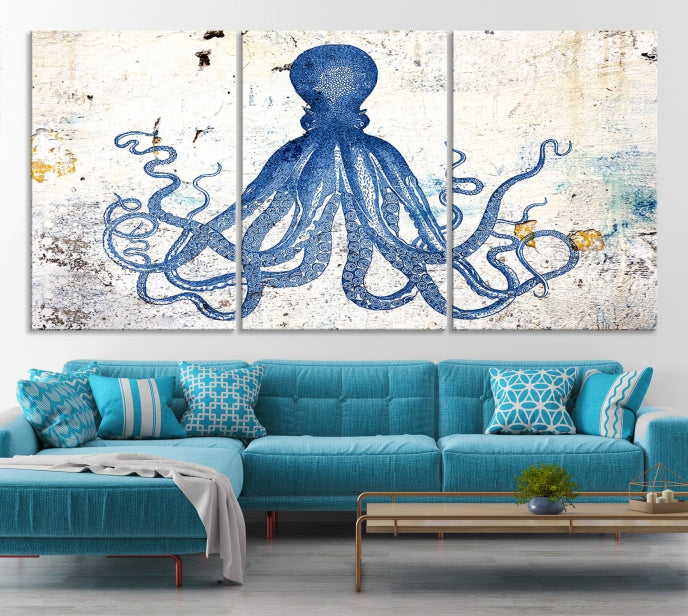 Abstract Octopus Wall Art Canvas Print