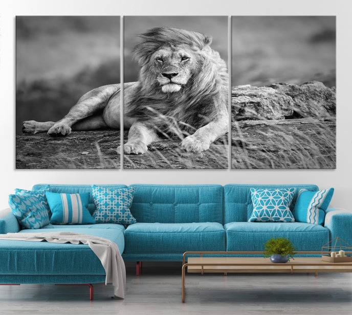 King of Forest Lion Wall Art Canvas Print