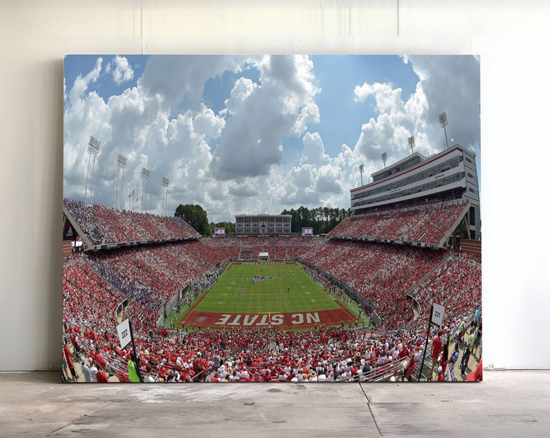 Canvas print of Carter-Finley Stadium, showcasing the NC State Wolfpack.